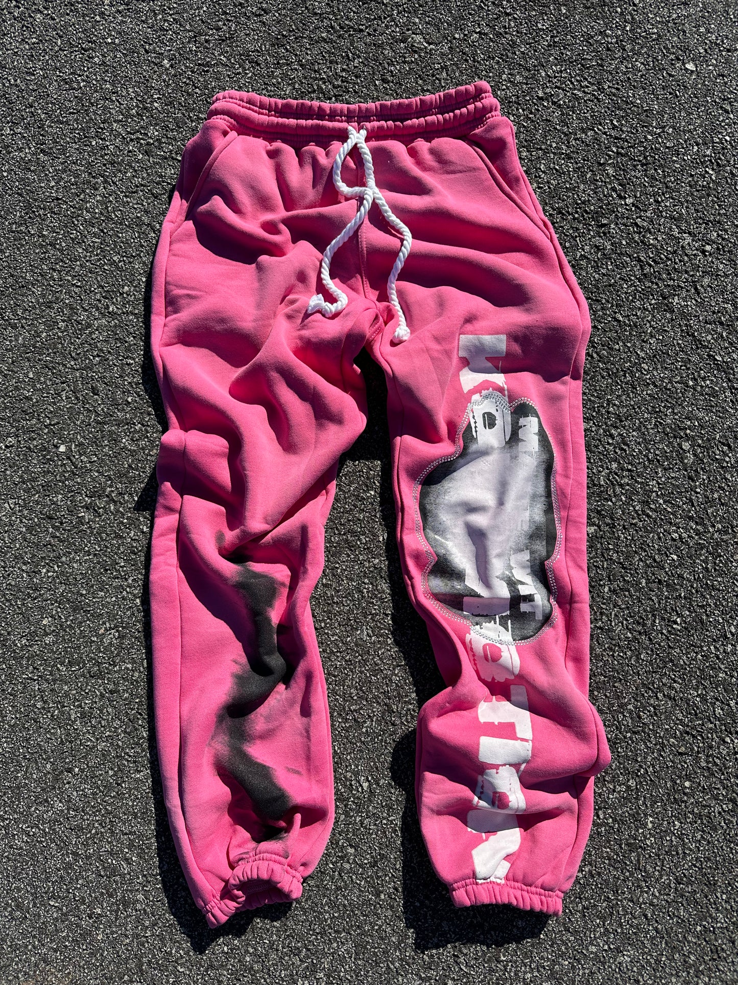 “Made Wit Kommotion” Rhinestone Joggers