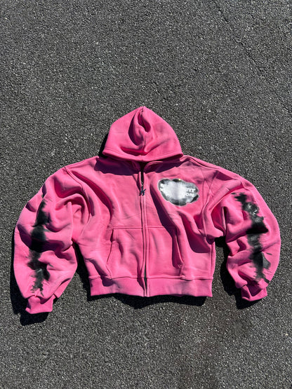 “Made Wit Kommotion” Rhinestone Zip-Up
