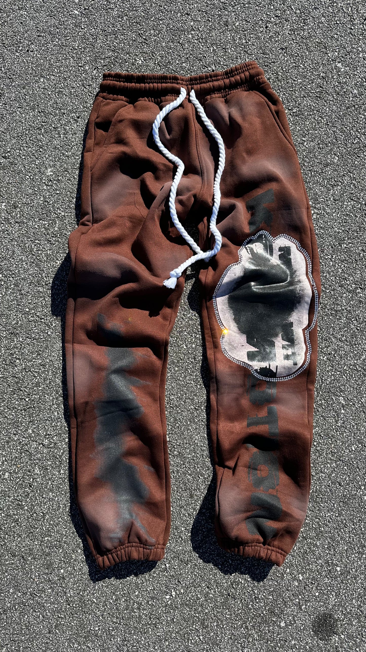 “Made Wit Kommotion” Rhinestone Joggers