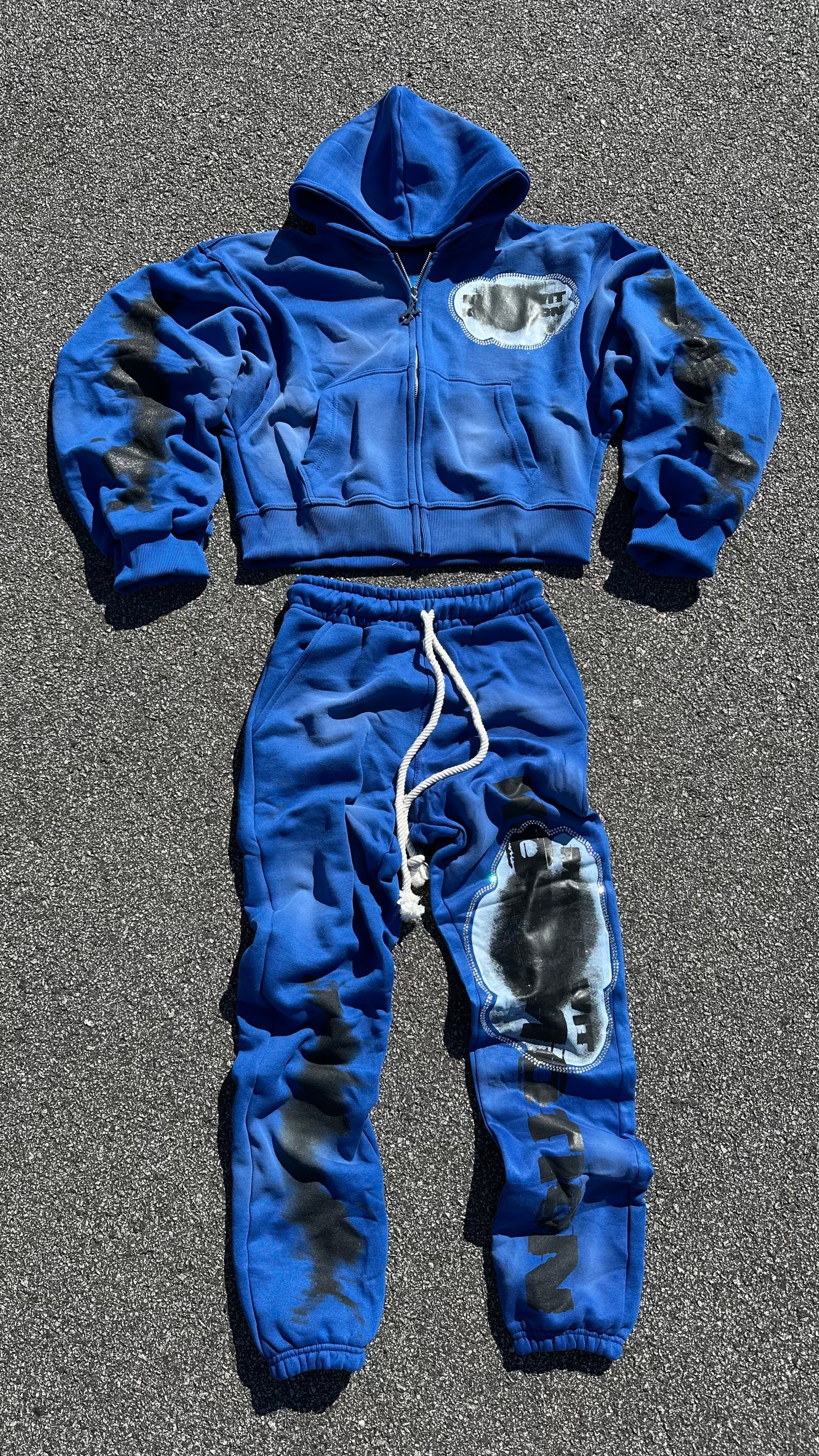 "Made Wit Kommotion" Rhinestone Sweatsuit