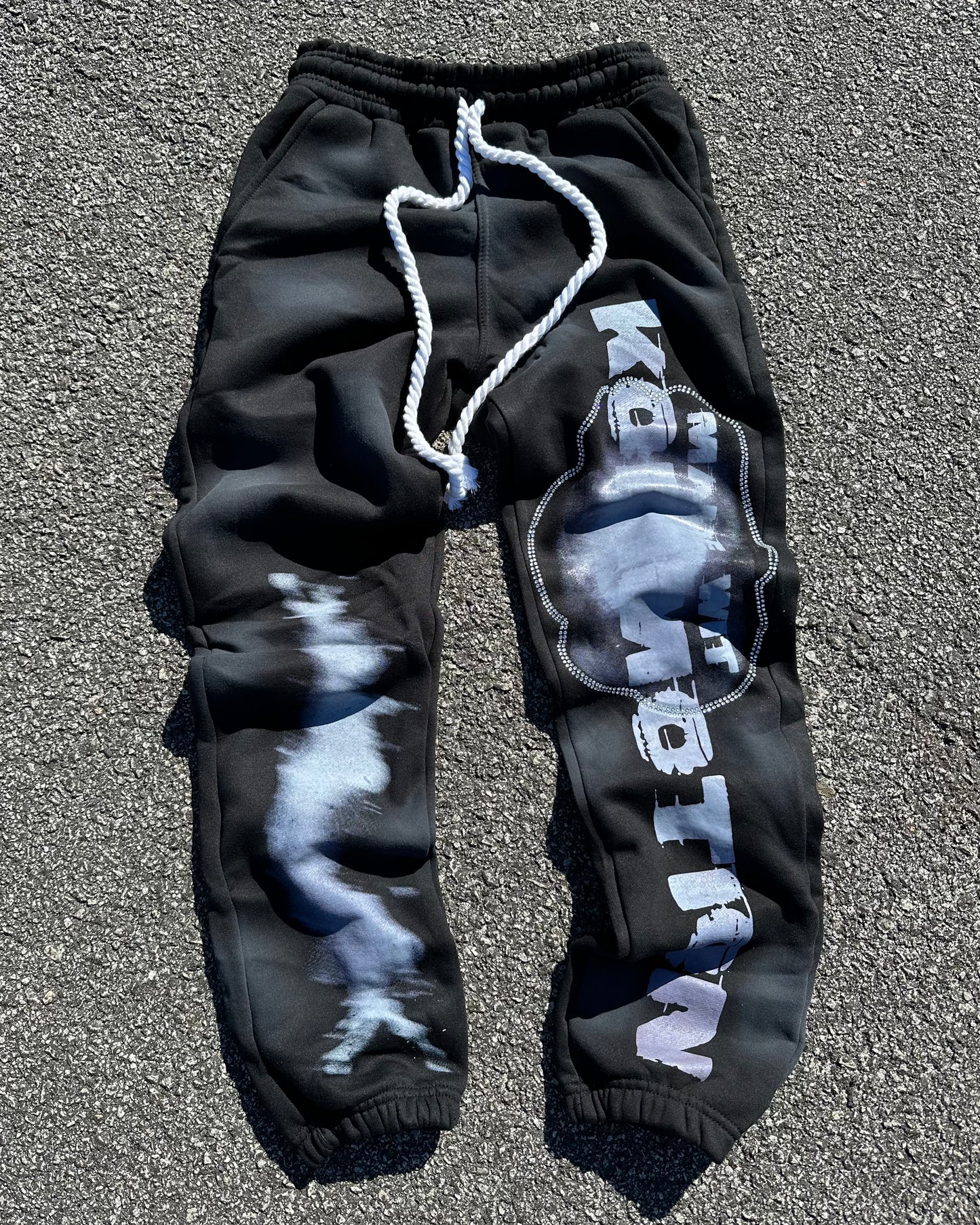 “Made Wit Kommotion” Rhinestone Joggers