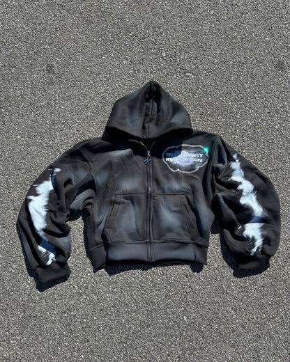“Made Wit Kommotion” Rhinestone Zip-Up