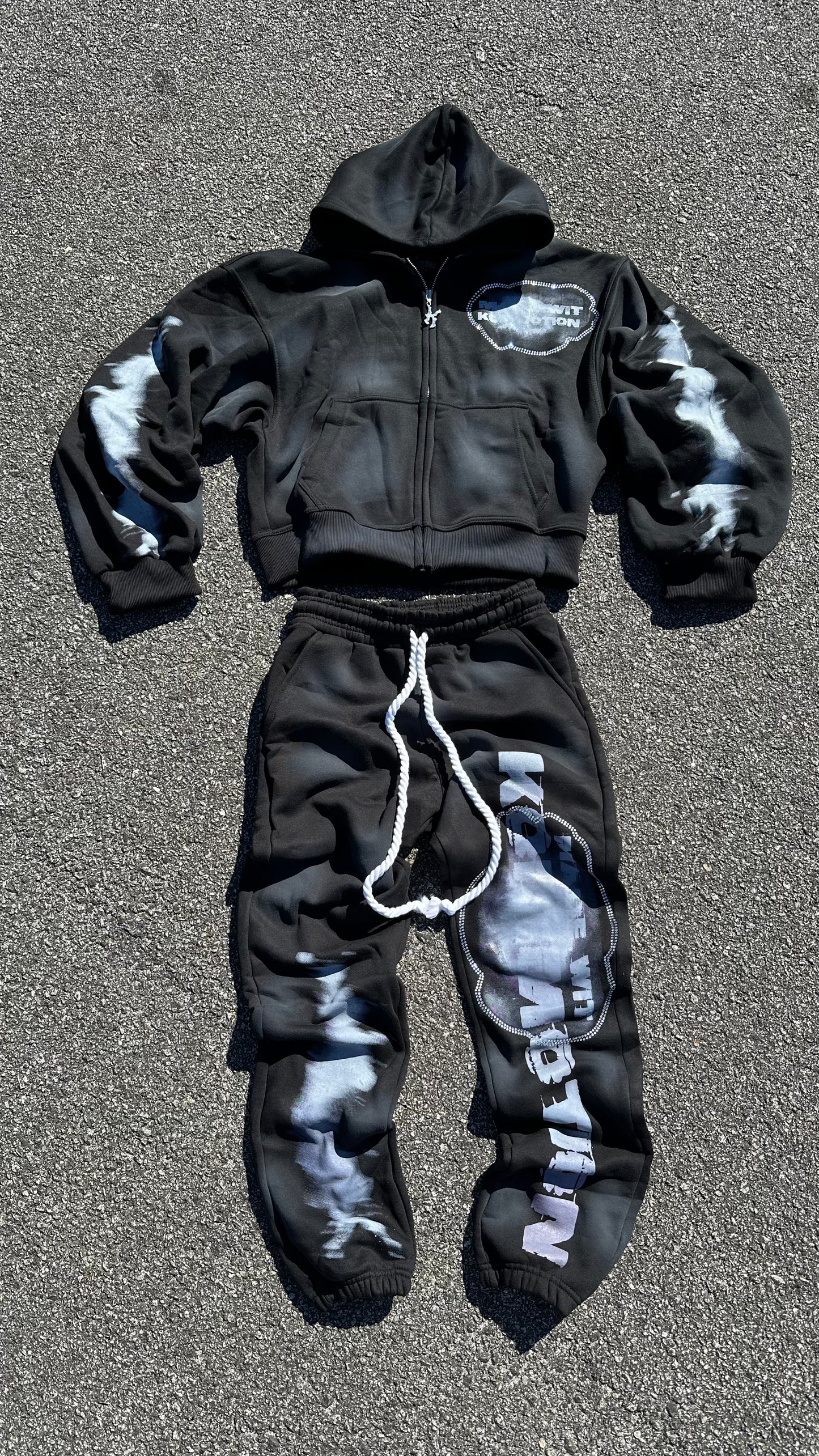 "Made Wit Kommotion" Rhinestone Sweatsuit