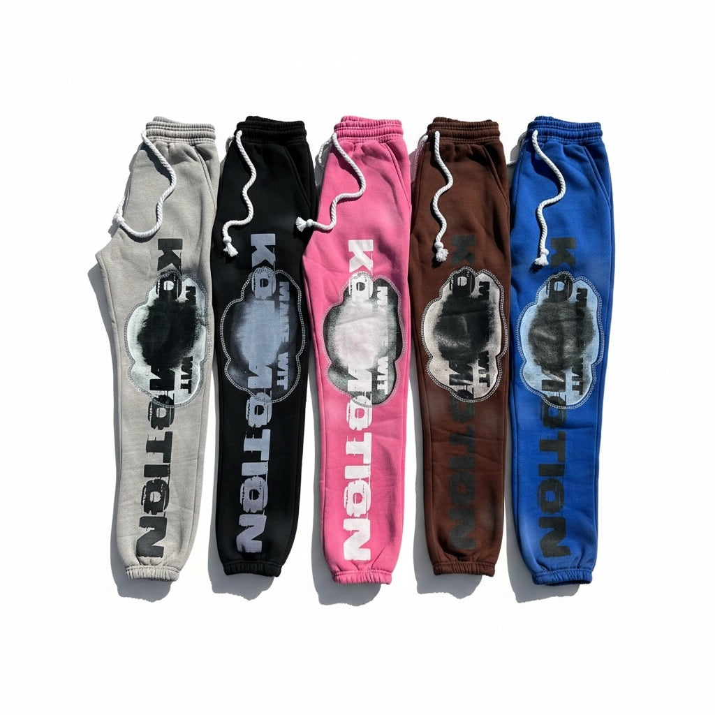 “Made Wit Kommotion” Rhinestone Joggers
